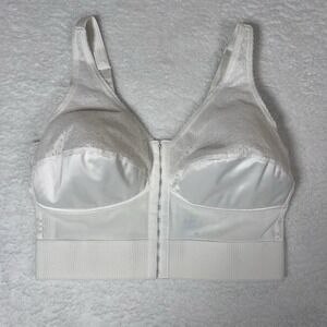 Jodee Surgical Bra 36D White Front Closure Post Surgery Support USA Made
